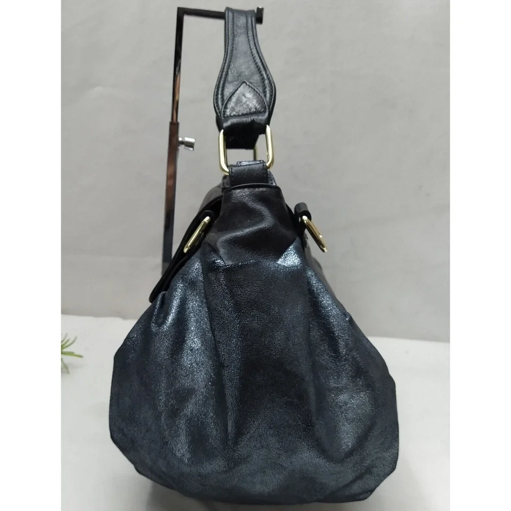Rebecca Minkoff Colorblock Black Gray Leather Double Handle Zipper Satchel Bag